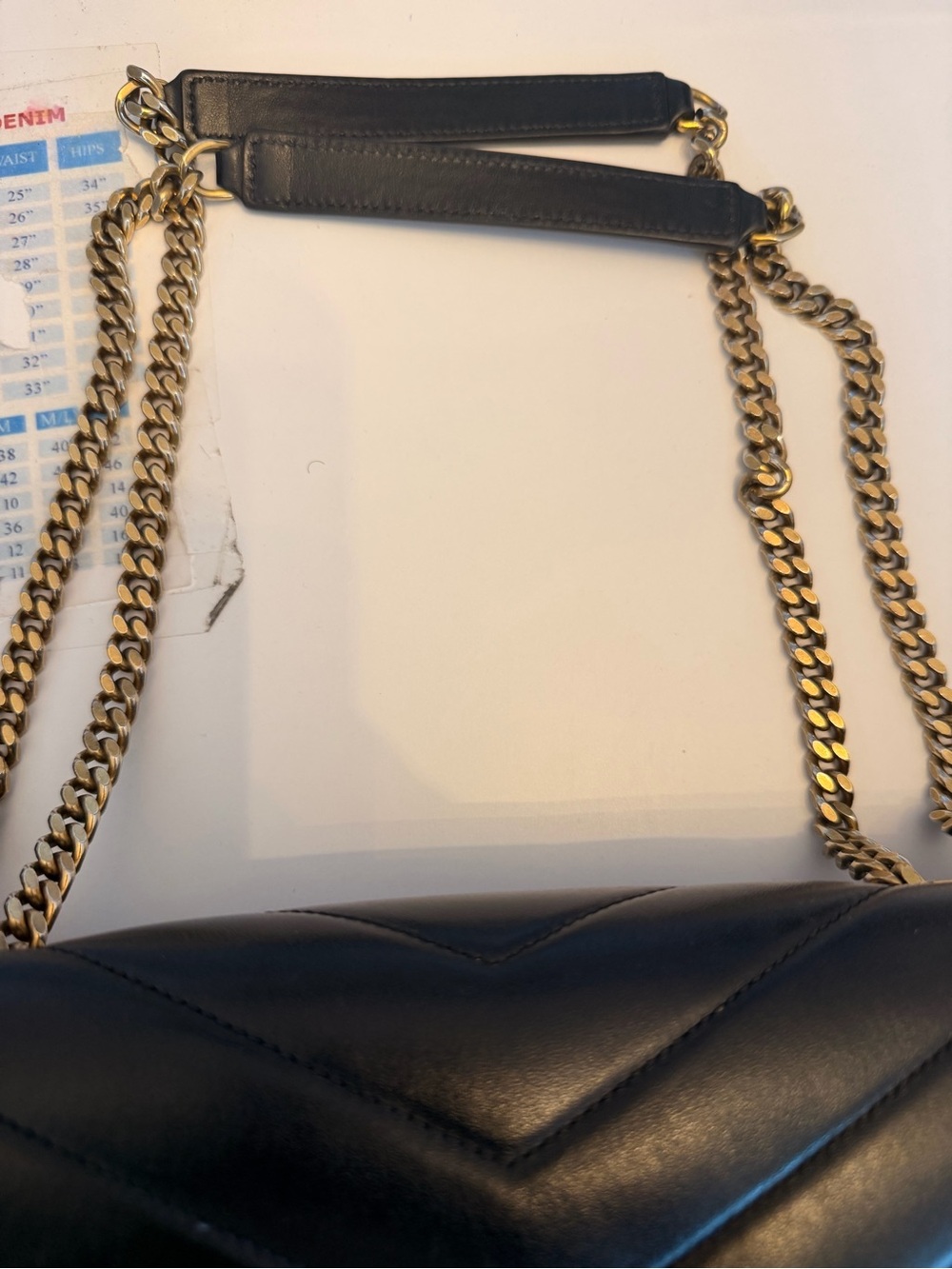 YSL Chevron Quilted LouLou Medium Black - Picture 16 of 16
